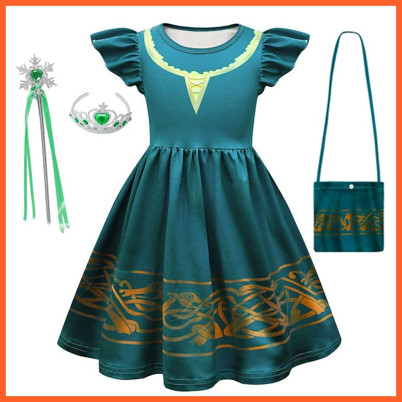 whatagift.com.au Kids Dresses 2-3T (100) / Merida set N Brave Merida Costume for Girls Halloween Princess Dress | Party Cosplay Costume