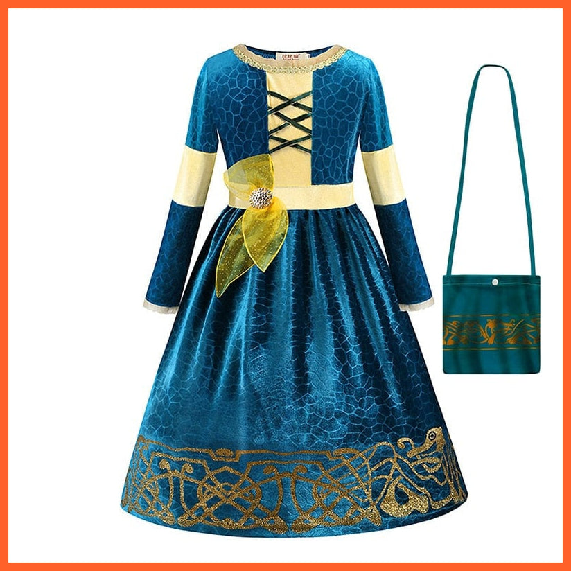 whatagift.com.au Kids Dresses 2-3T (100) / Merida set O Brave Merida Costume for Girls Halloween Princess Dress | Party Cosplay Costume