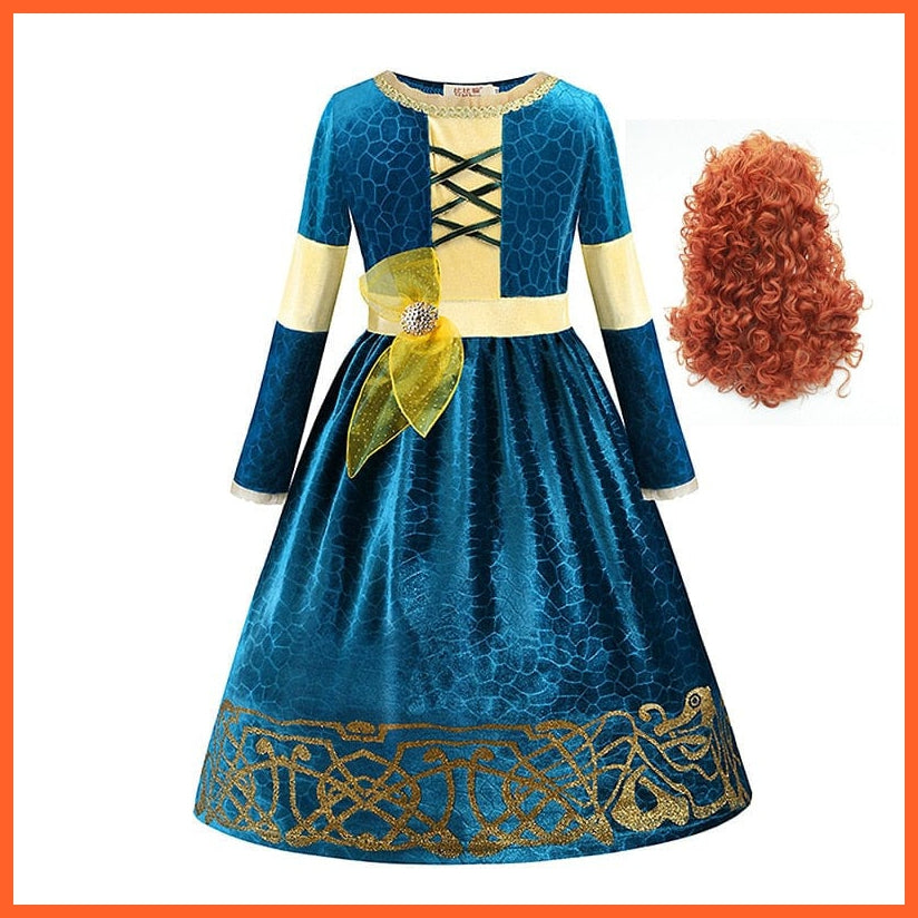 whatagift.com.au Kids Dresses 2-3T (100) / Merida set P Brave Merida Costume for Girls Halloween Princess Dress | Party Cosplay Costume