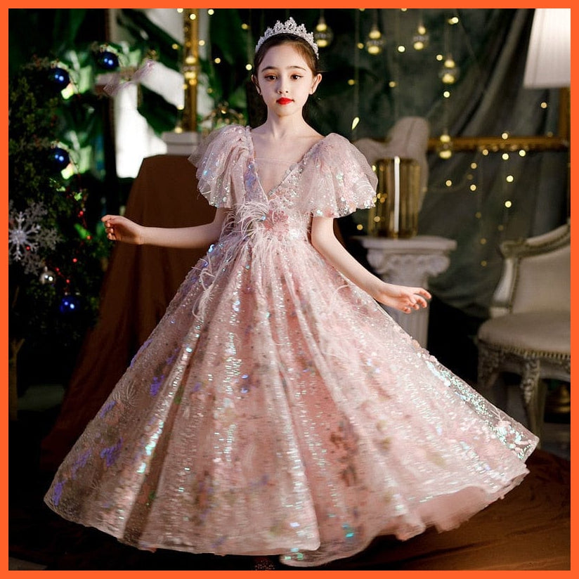 whatagift.com.au Kids Dresses 3T / As picture 2 Sequins Children Pageant Gown Gorgeous | Girls Princess Tulle Dress