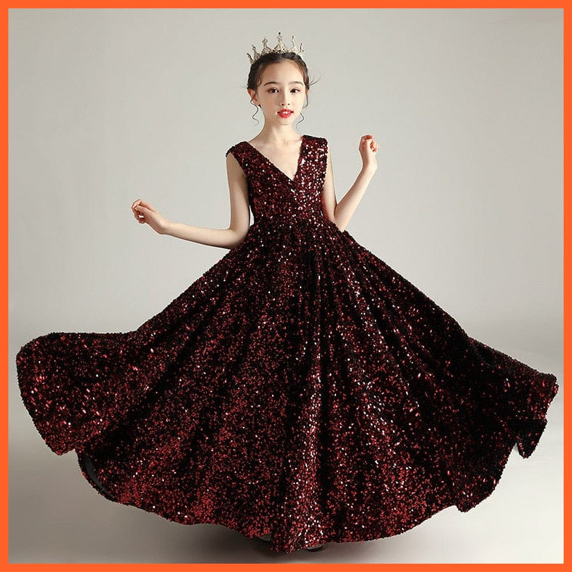 whatagift.com.au Kids Dresses 3T / As picture 3 Sequins Children Pageant Gown Gorgeous | Girls Princess Tulle Dress