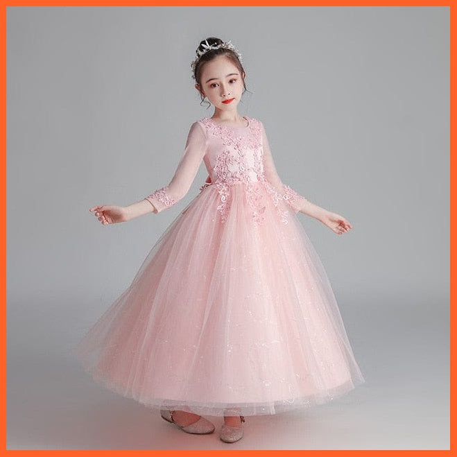 whatagift.com.au Kids Dresses 3T / As picture 4 Gorgeous Sequins Velvet Pageant Gown | Girls Princess Wedding Party Dress