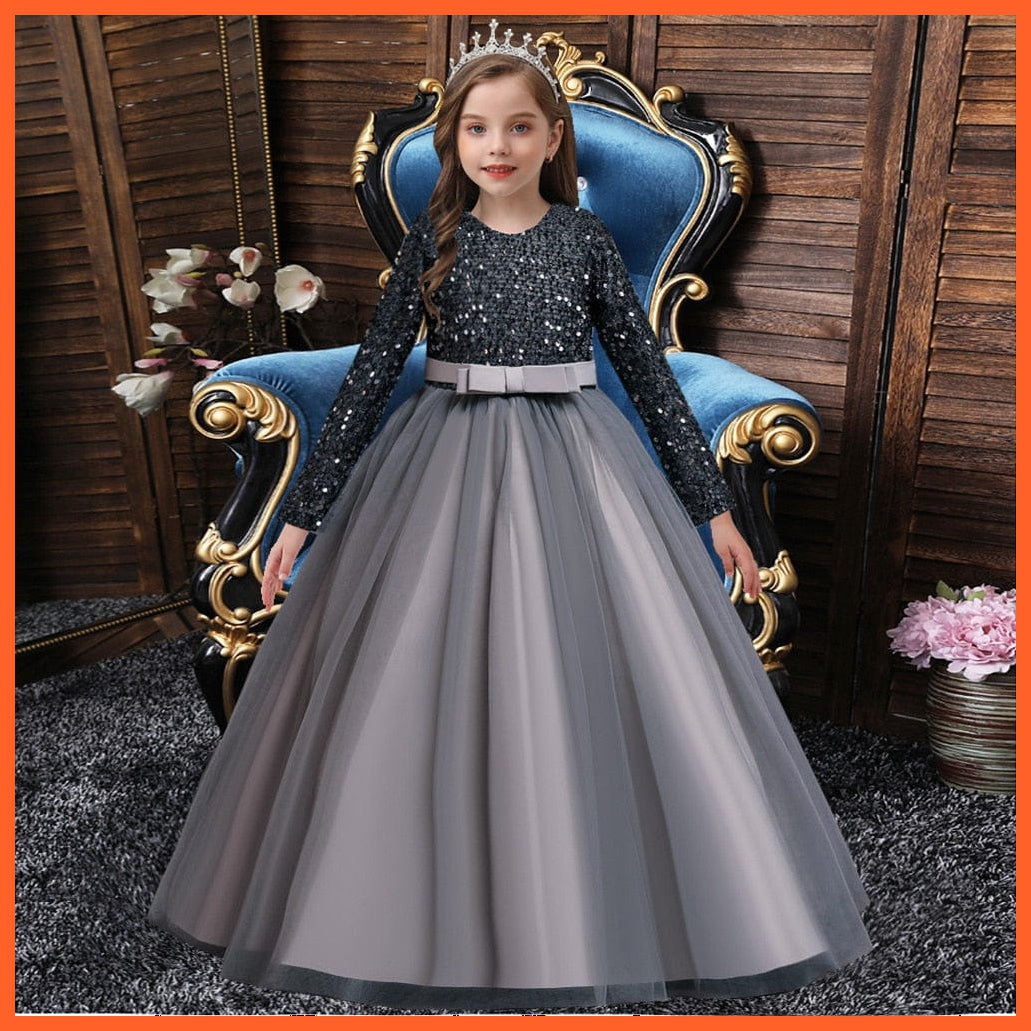 whatagift.com.au Kids Dresses as pictures 10 / 10T Gorgeous gold Sequin Girls Princess Dress Pageant Gown