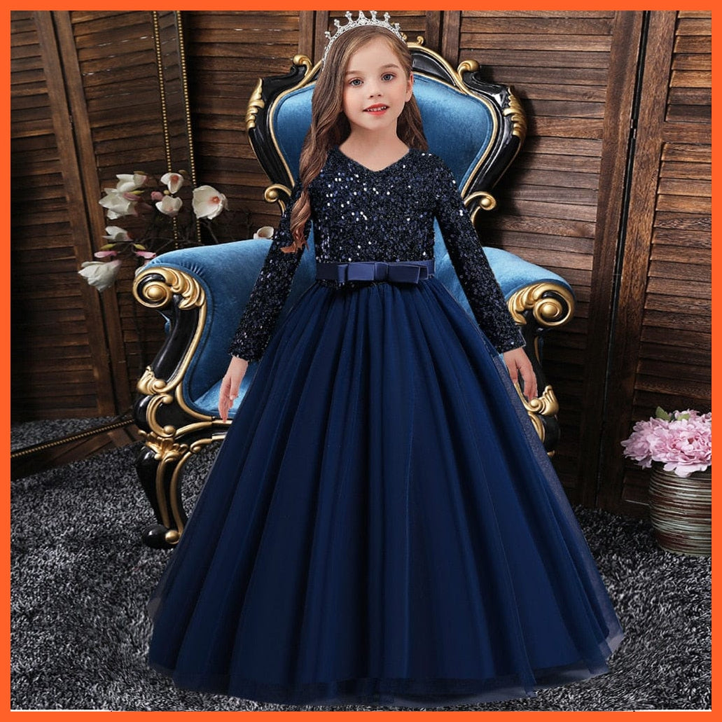 whatagift.com.au Kids Dresses as pictures 11 / 10T Gorgeous gold Sequin Girls Princess Dress Pageant Gown