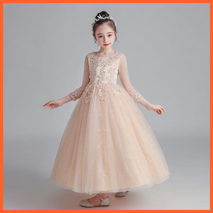 whatagift.com.au Kids Dresses as pictures 13 / 10T Gorgeous gold Sequin Girls Princess Dress Pageant Gown