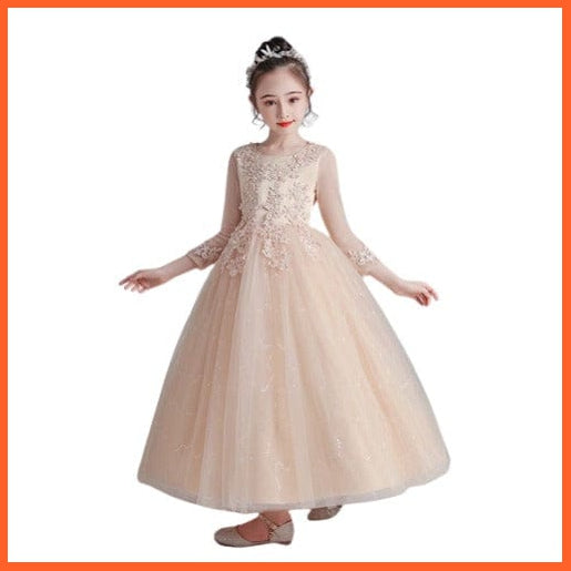 whatagift.com.au Kids Dresses as pictures 13 / 12 Gorgeous Gold Sequin Girls Princess Dress Pageant Gown