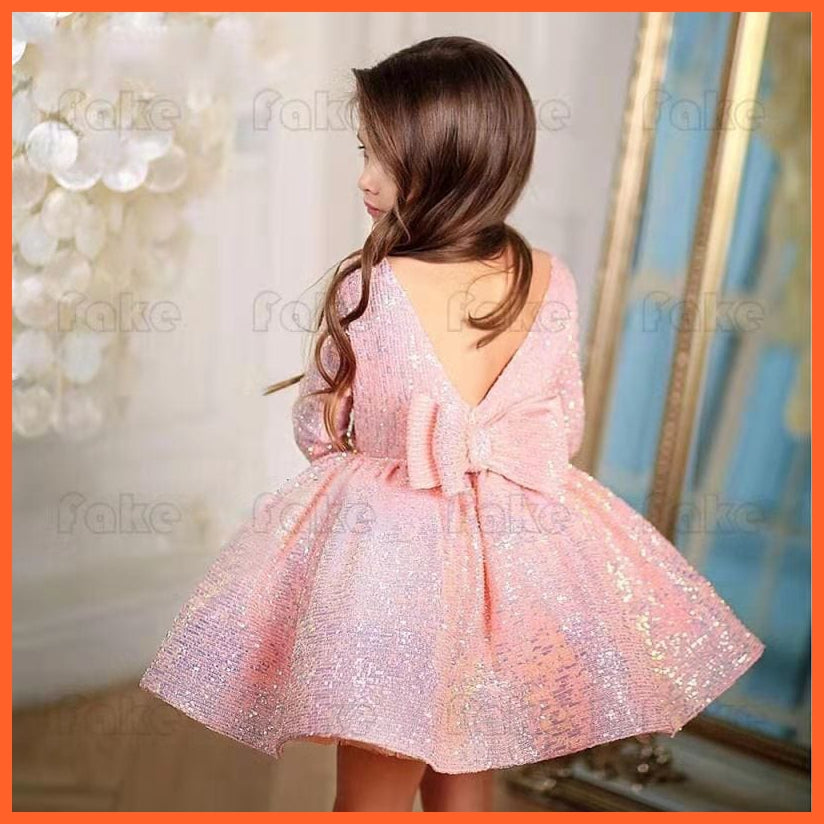 whatagift.com.au Kids Dresses as pictures 5 / 10T Gorgeous gold Sequin Girls Princess Dress Pageant Gown