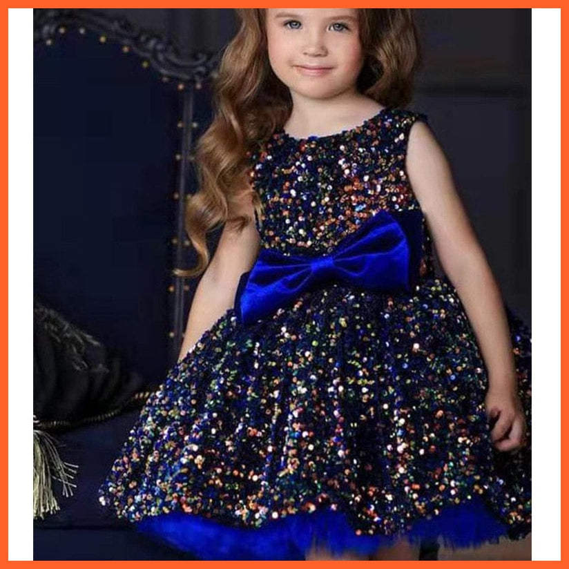 whatagift.com.au Kids Dresses as pictures 6 / 10T Gorgeous gold Sequin Girls Princess Dress Pageant Gown
