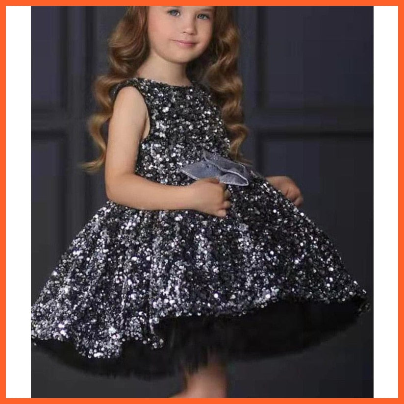 whatagift.com.au Kids Dresses as pictures 7 / 3T Gorgeous gold Sequin Girls Princess Dress Pageant Gown