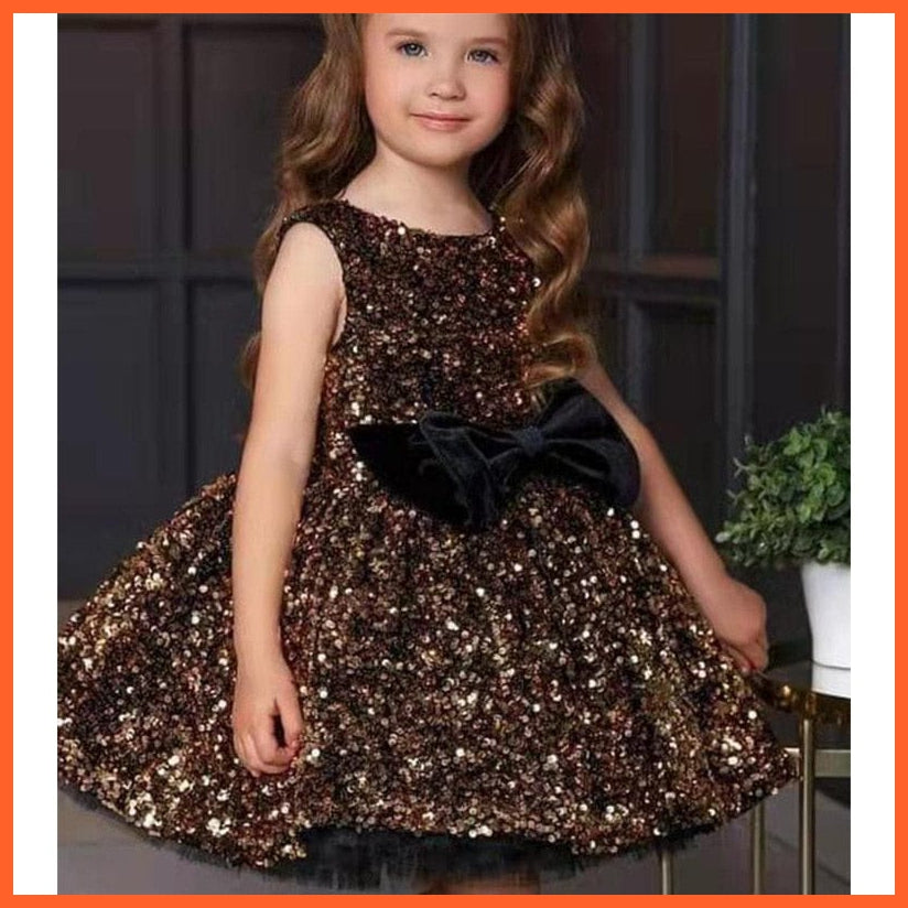 whatagift.com.au Kids Dresses as pictures 8 / 10T Gorgeous gold Sequin Girls Princess Dress Pageant Gown