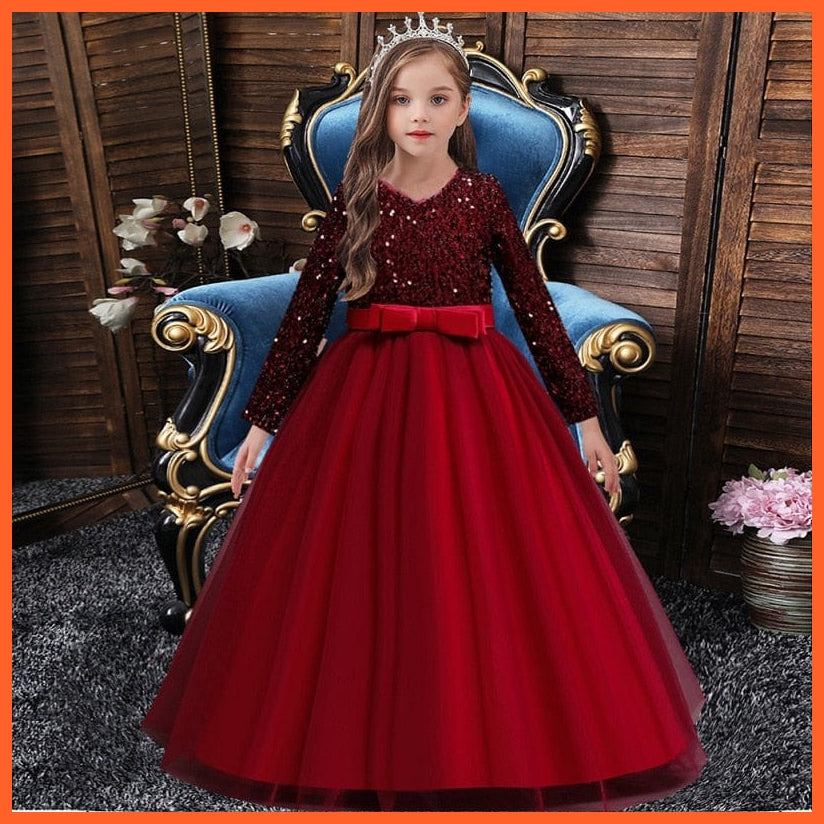 whatagift.com.au Kids Dresses as pictures 9 / 3T Gorgeous gold Sequin Girls Princess Dress Pageant Gown