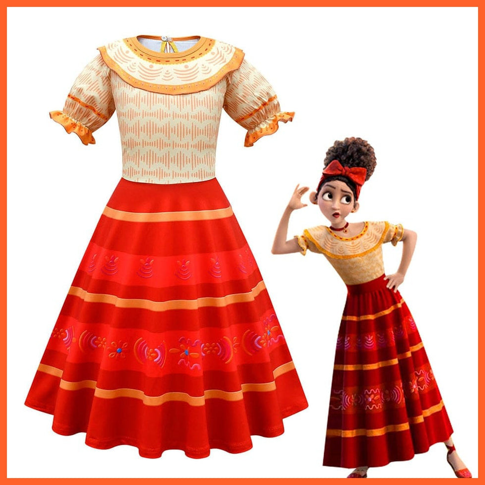 whatagift.com.au Kids Dresses Dolors dress A / 2-3T (tag 100) Encanto Girls Dolores Costume | Mirabel Cosplay Princess Dress Up Clothes