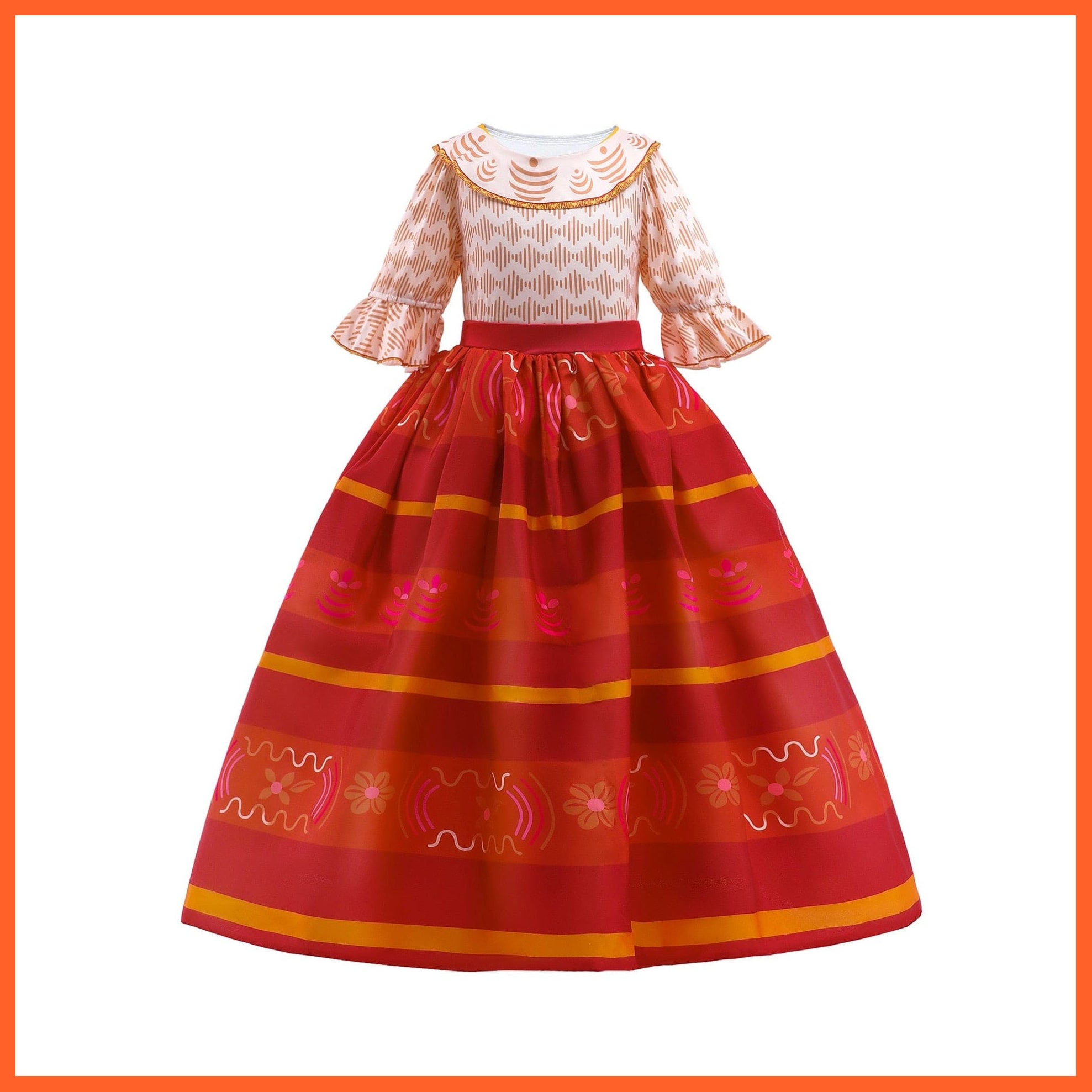 whatagift.com.au Kids Dresses Dolors dress B / 2-3T (tag 100) Encanto Girls Dolores Costume | Mirabel Cosplay Princess Dress Up Clothes