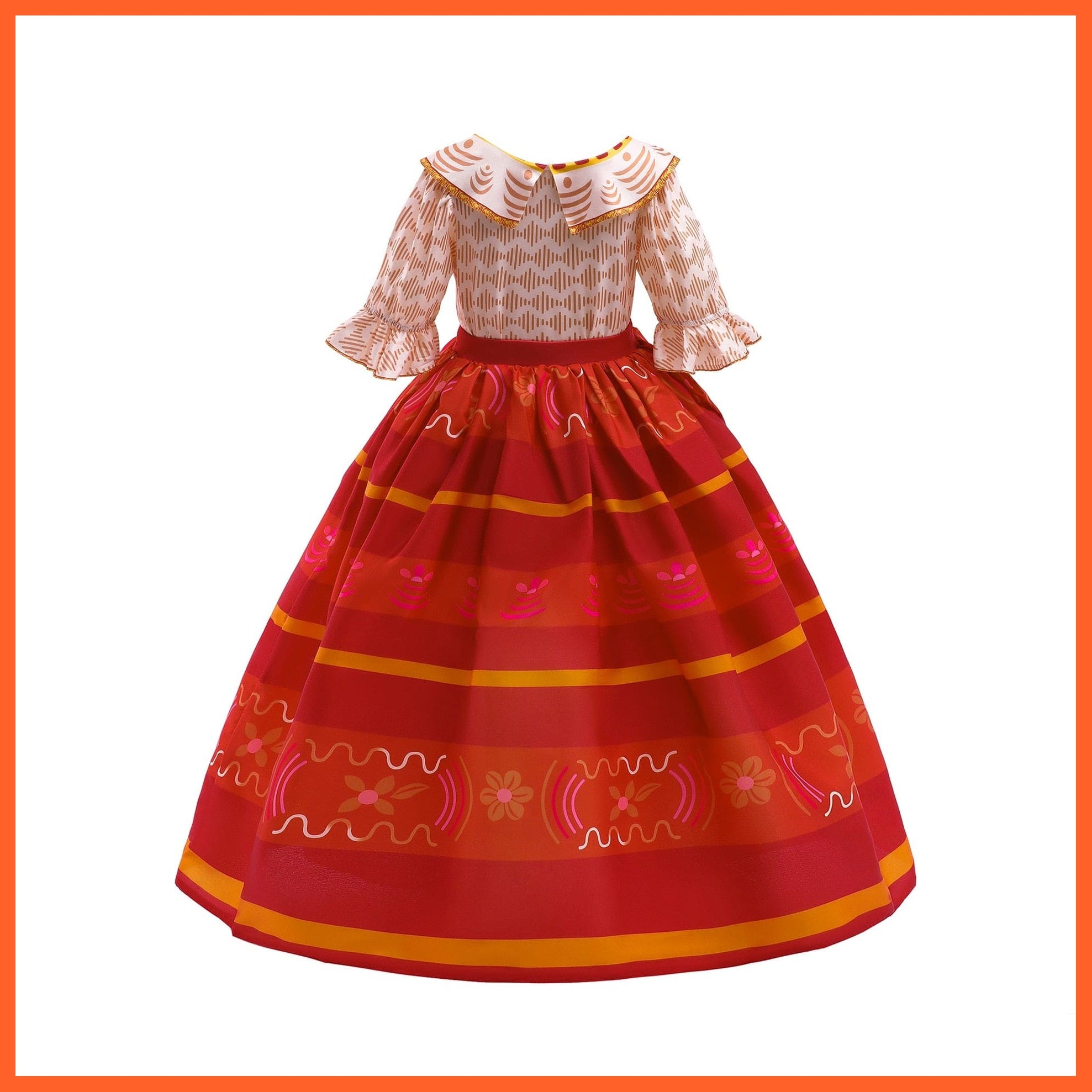 whatagift.com.au Kids Dresses Encanto Girls Dolores Costume | Mirabel Cosplay Princess Dress Up Clothes