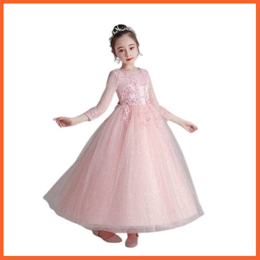 whatagift.com.au Kids Dresses Gorgeous Sequins Velvet Pageant Gown | Girls Princess Wedding Party Dress