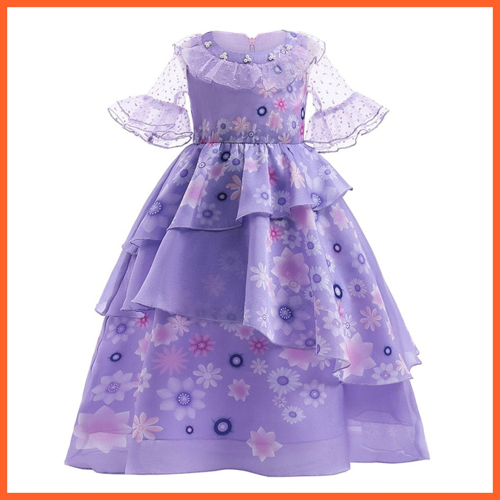 whatagift.com.au Kids Dresses Isabella dress / 2-3T (tag 100) Encanto Girls Dolores Costume | Mirabel Cosplay Princess Dress Up Clothes