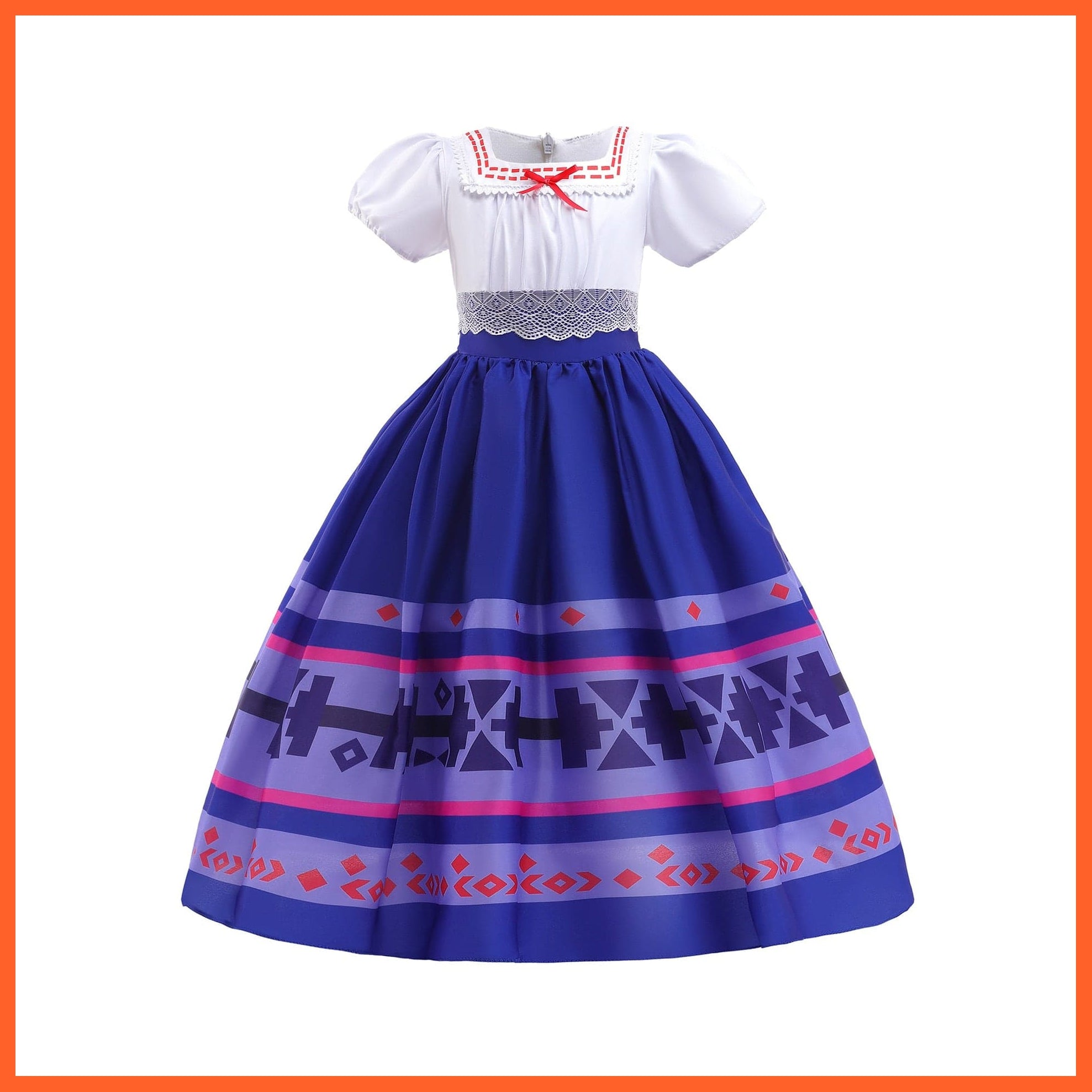 whatagift.com.au Kids Dresses Louisa dress A / 2-3T (tag 100) Encanto Girls Dolores Costume | Mirabel Cosplay Princess Dress Up Clothes