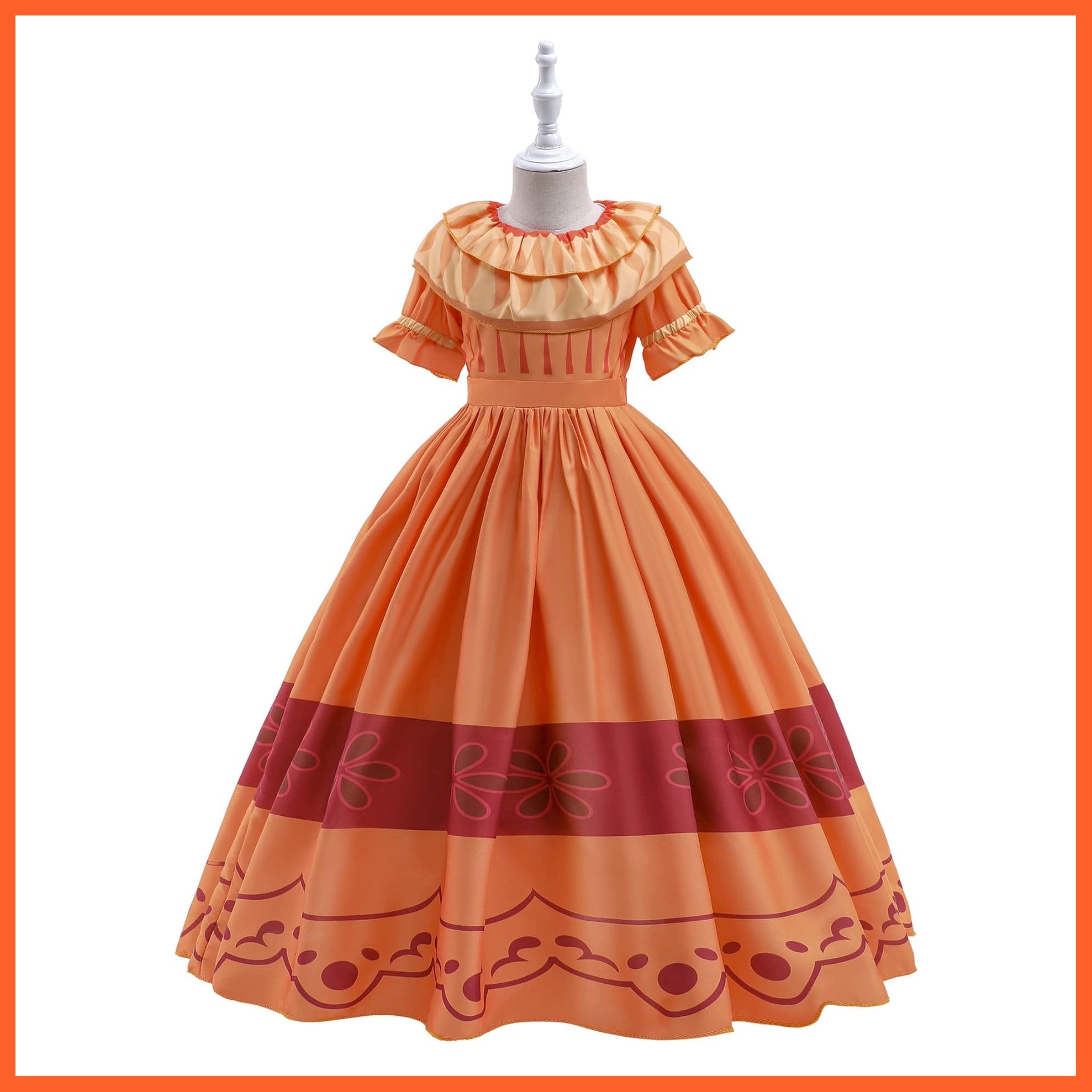 whatagift.com.au Kids Dresses Pepa dress / 2-3T (tag 100) Encanto Girls Dolores Costume | Mirabel Cosplay Princess Dress Up Clothes