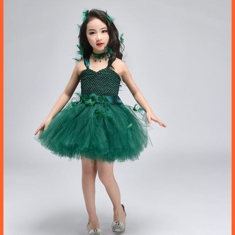 whatagift.com.au Kids Dresses Teal Green Vintage Kids Girls Tutu Dresses