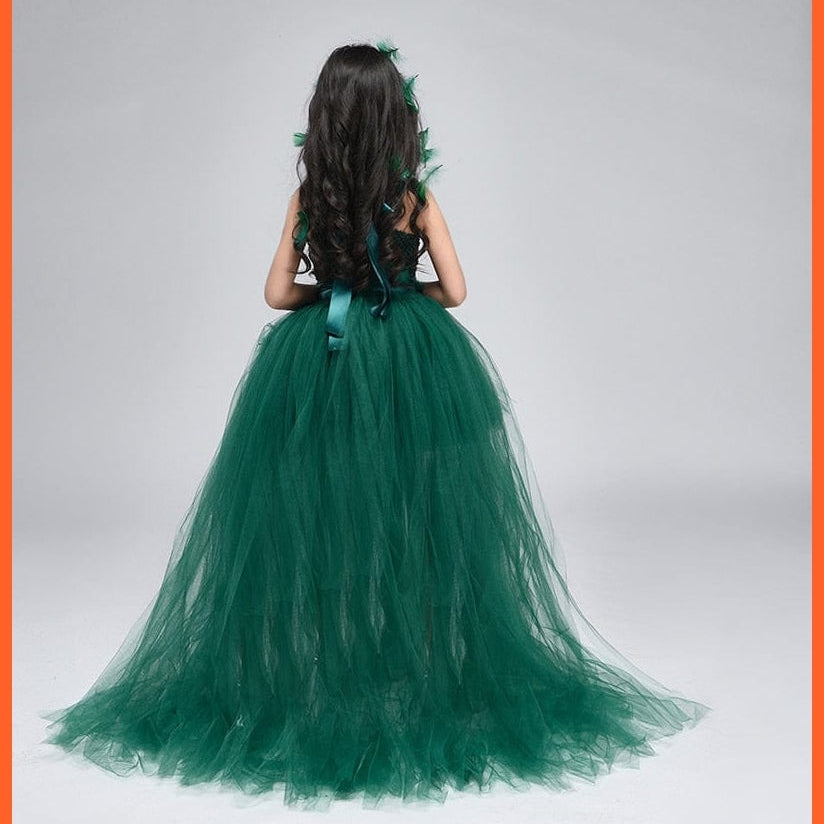 whatagift.com.au Kids Dresses Teal Green Vintage Kids Girls Tutu Dresses