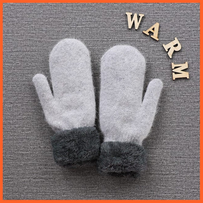 whatagift.com.au Kids Gloves Pure Adult A Women Winter Unisex Thick 3D Cartoon Warm Mittens Women Gloves Gifts for Kids