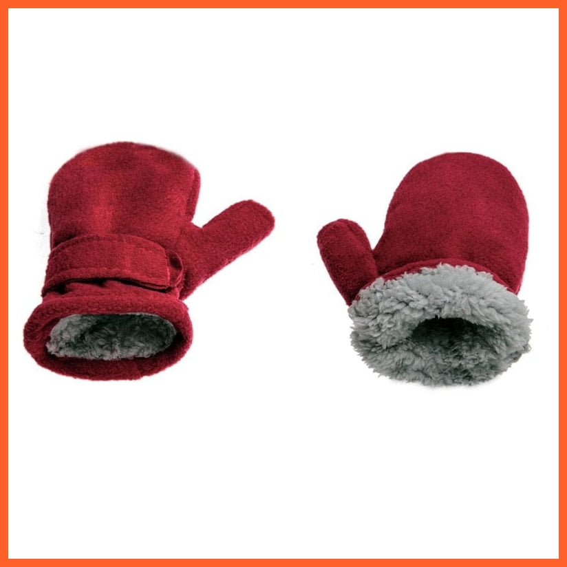 whatagift.com.au Kids Gloves Winter Warm Thick Baby Gloves | Toddler Infant Fleece Lined with Easy-on Baby Mittens