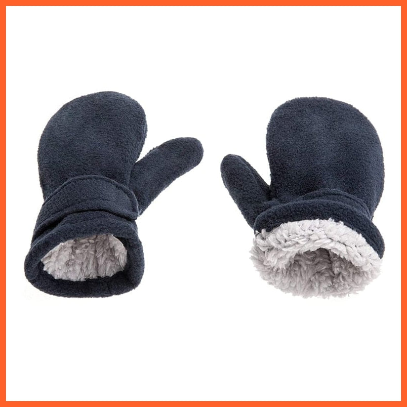 whatagift.com.au Kids Gloves Winter Warm Thick Baby Gloves | Toddler Infant Fleece Lined with Easy-on Baby Mittens