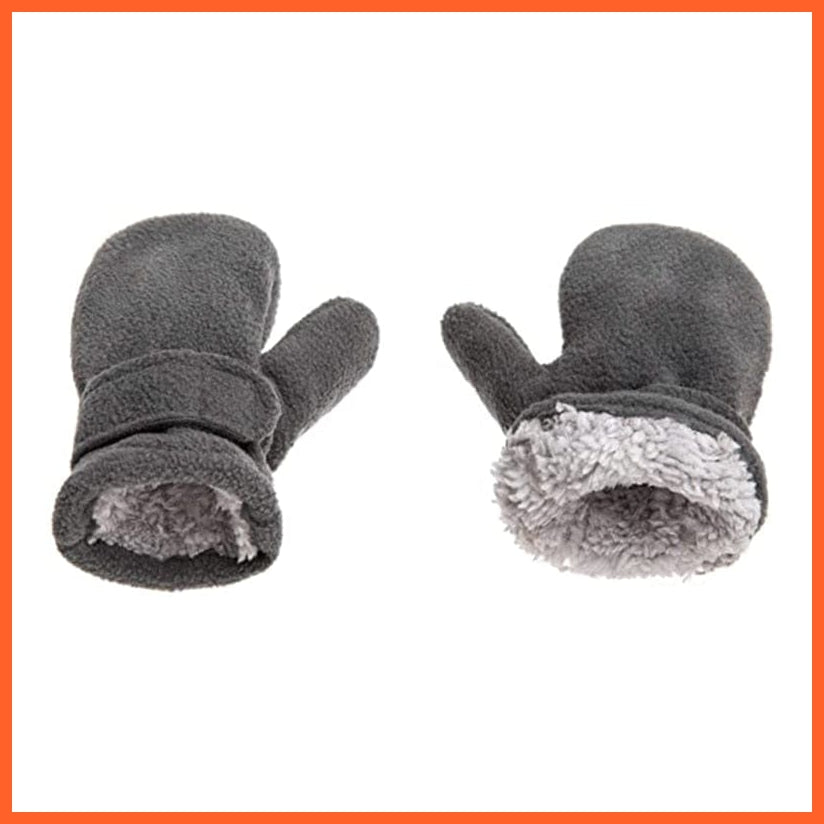 whatagift.com.au Kids Gloves Winter Warm Thick Baby Gloves | Toddler Infant Fleece Lined with Easy-on Baby Mittens