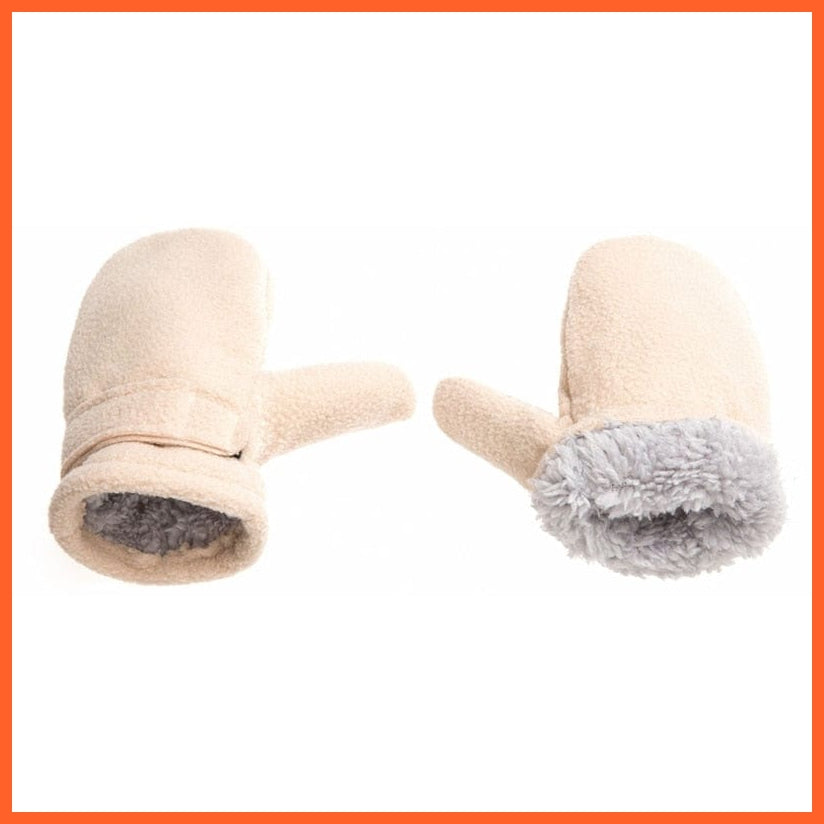 whatagift.com.au Kids Gloves Winter Warm Thick Baby Gloves | Toddler Infant Fleece Lined with Easy-on Baby Mittens
