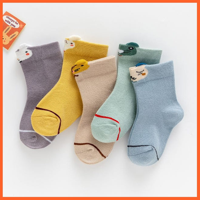 whatagift.com.au kids socks 04 / S(0-1Y) 5Pairs/lot  Baby Winter Warm Kids Socks | Cute Girls Cartoon Animal Kids Socks