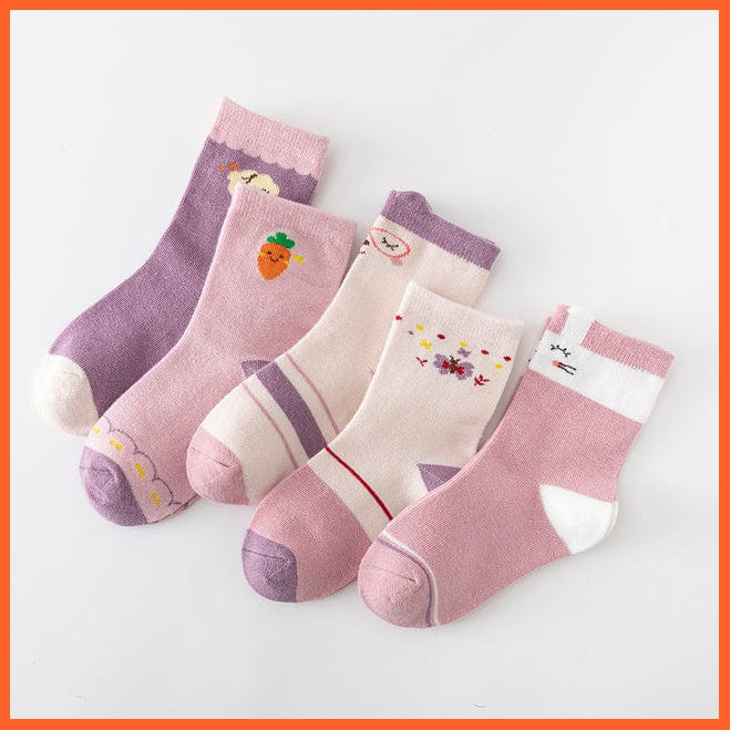 whatagift.com.au kids socks 05 / S(0-1Y) 5Pairs/lot  Baby Winter Warm Kids Socks | Cute Girls Cartoon Animal Kids Socks