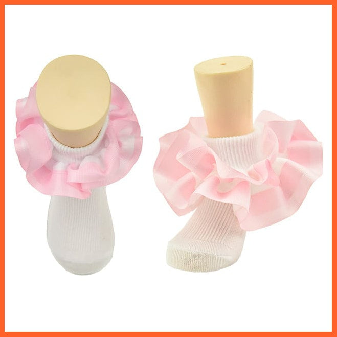 whatagift.com.au kids socks 1 / 6-8 Years New flounces children cotton socks | Girls frilly Big petals princess dance Ballet Latin socks