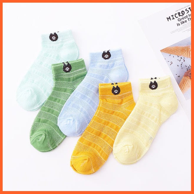 whatagift.com.au kids socks 10Pcs/5Pairs Children Sports Unisex Cotton Stripe Infant Socks