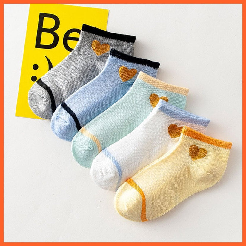 whatagift.com.au kids socks 10Pcs/5Pairs Children Sports Unisex Cotton Stripe Infant Socks