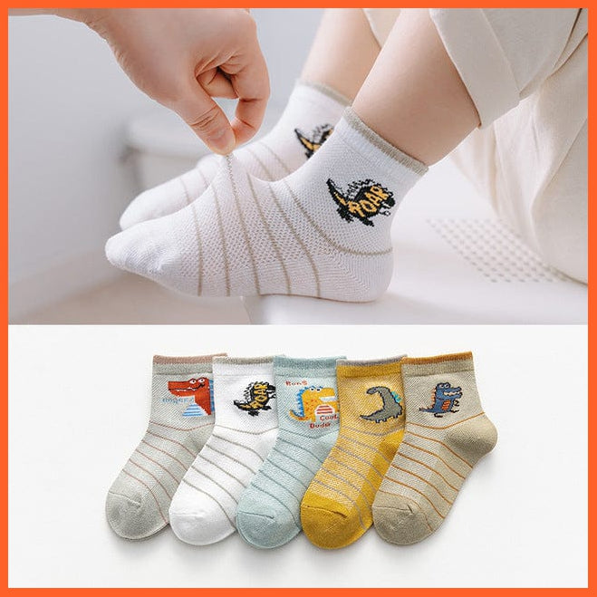 whatagift.com.au kids socks 10Pcs/5Pairs Children Sports Unisex Cotton Stripe Infant Socks