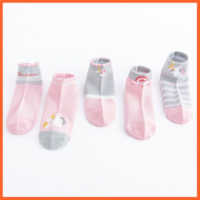 whatagift.com.au kids socks 10Pcs/5Pairs Children Sports Unisex Cotton Stripe Infant Socks