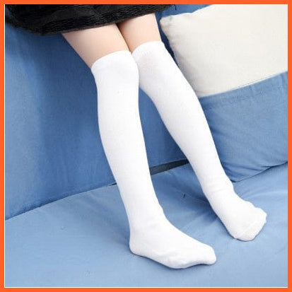 whatagift.com.au kids socks 2 / L(43CM) Spring Autumn Unisex Children Stockings Cotton Stripe Knee High kids Socks