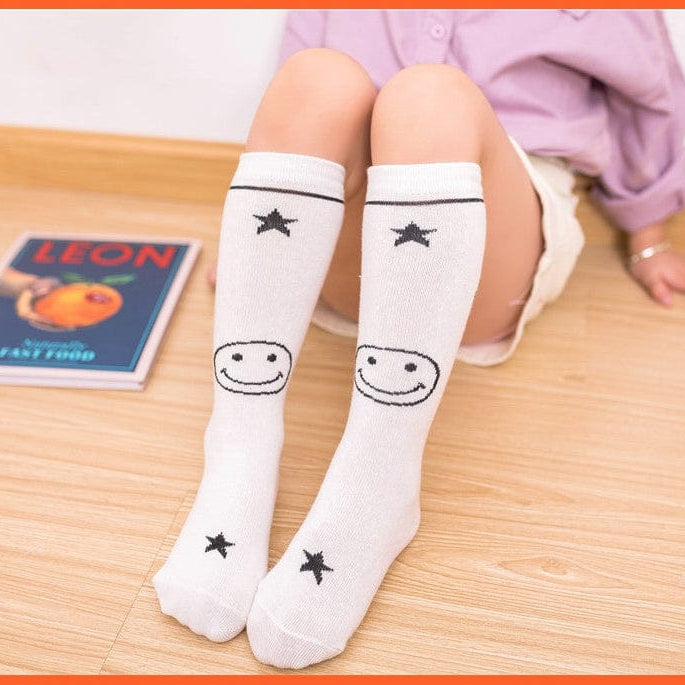 whatagift.com.au kids socks 30cm long Knee High Socks | Kids Stripe Dot leg Warm Cotton Boot Socks