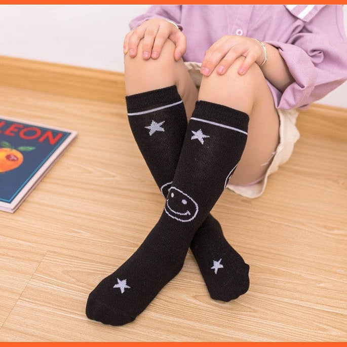 whatagift.com.au kids socks 30cm long Knee High Socks | Kids Stripe Dot leg Warm Cotton Boot Socks