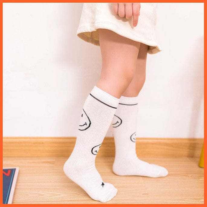 whatagift.com.au kids socks 30cm long Knee High Socks | Kids Stripe Dot leg Warm Cotton Boot Socks