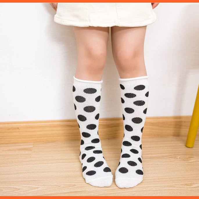 whatagift.com.au kids socks 30cm long Knee High Socks | Kids Stripe Dot leg Warm Cotton Boot Socks