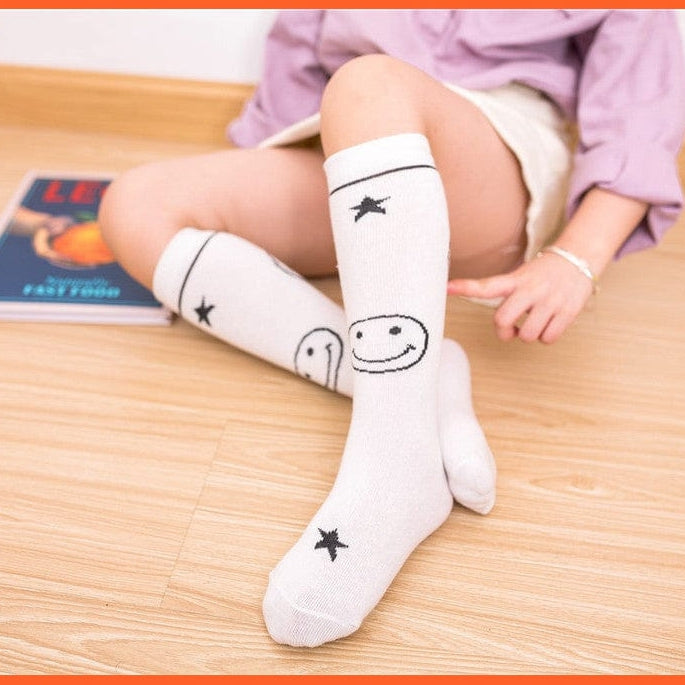 whatagift.com.au kids socks 30cm long Knee High Socks | Kids Stripe Dot leg Warm Cotton Boot Socks