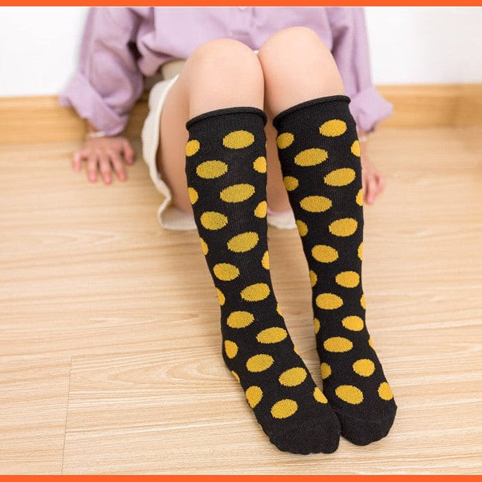 whatagift.com.au kids socks 30cm long Knee High Socks | Kids Stripe Dot leg Warm Cotton Boot Socks