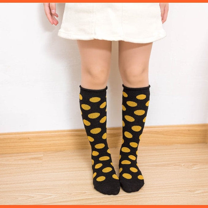 whatagift.com.au kids socks 30cm long Knee High Socks | Kids Stripe Dot leg Warm Cotton Boot Socks