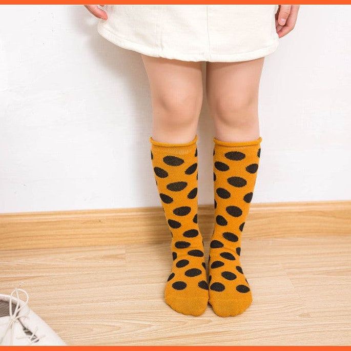 whatagift.com.au kids socks 30cm long Knee High Socks | Kids Stripe Dot leg Warm Cotton Boot Socks