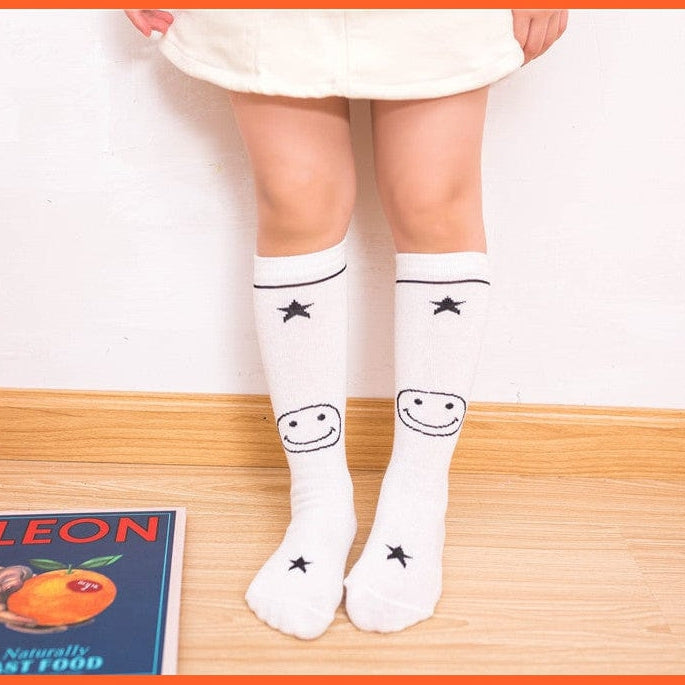 whatagift.com.au kids socks 30cm long Knee High Socks | Kids Stripe Dot leg Warm Cotton Boot Socks