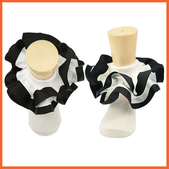 whatagift.com.au kids socks 4 / 1-3 Years New flounces children cotton socks | Girls frilly Big petals princess dance Ballet Latin socks