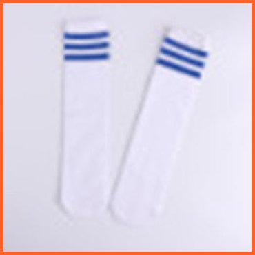 whatagift.com.au kids socks 4 / 8-12 years old Spring Kids Knee High Sport Socks | Football Stripes Cotton Skate Long Socks