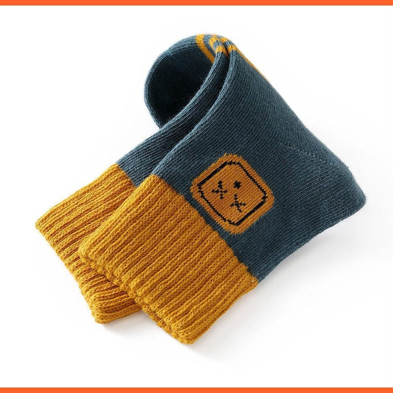 whatagift.com.au kids socks 5 Pairs Children Cotton Autumn Winter Spring Kids  Cartoon Stripe Sports Socks