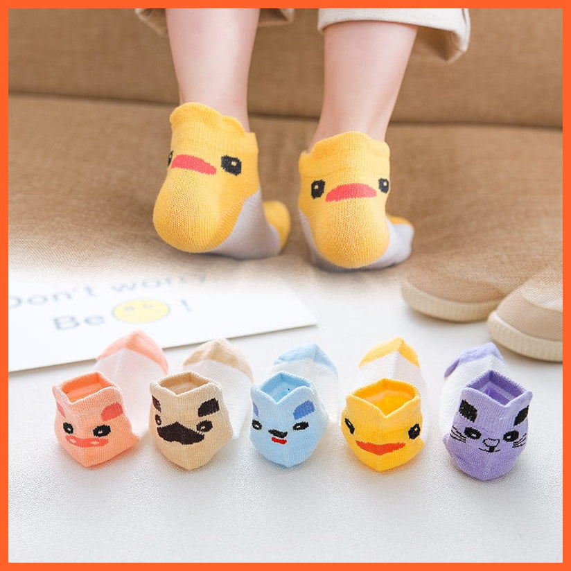 whatagift.com.au kids socks 5 Pairs/Lot Children Cotton Cute Cartoon Baby Mesh Ankle Kids Socks